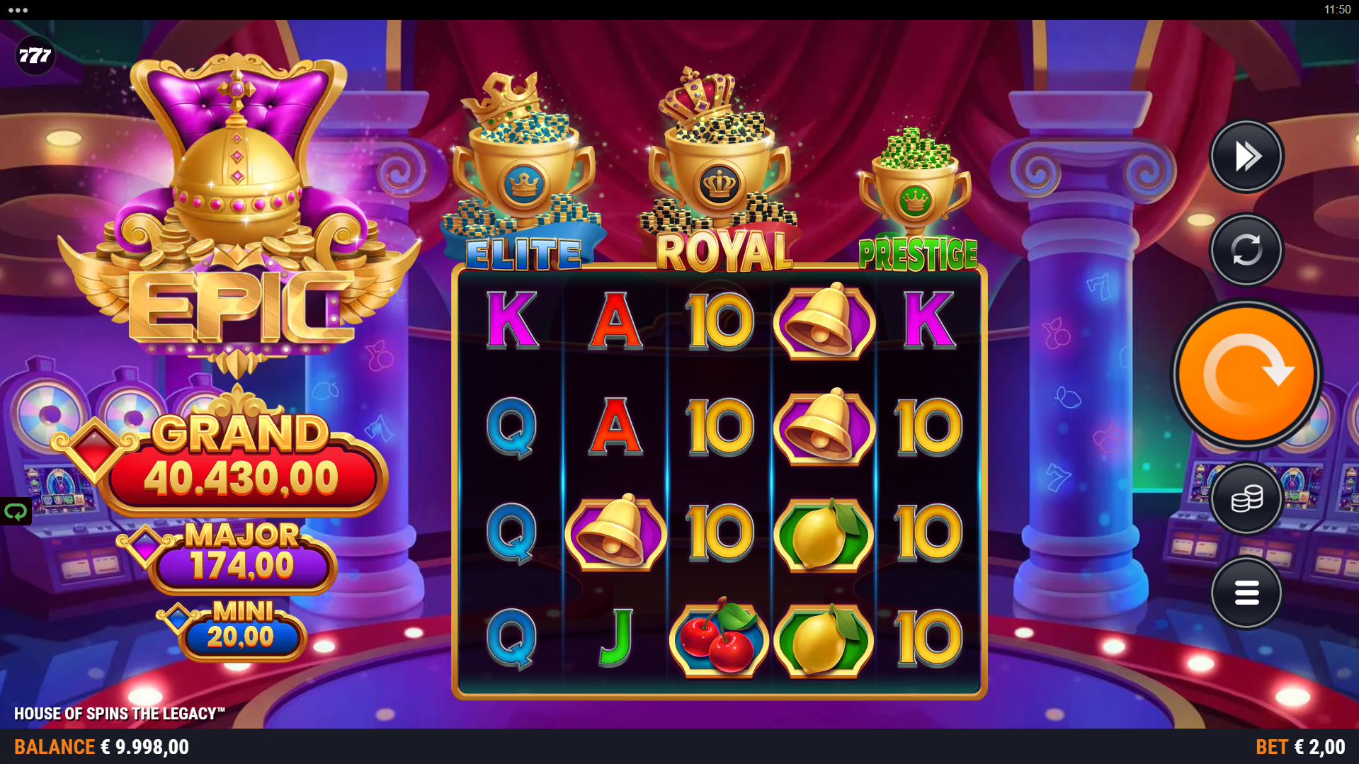 House of Spins the Legacy Base Game Play